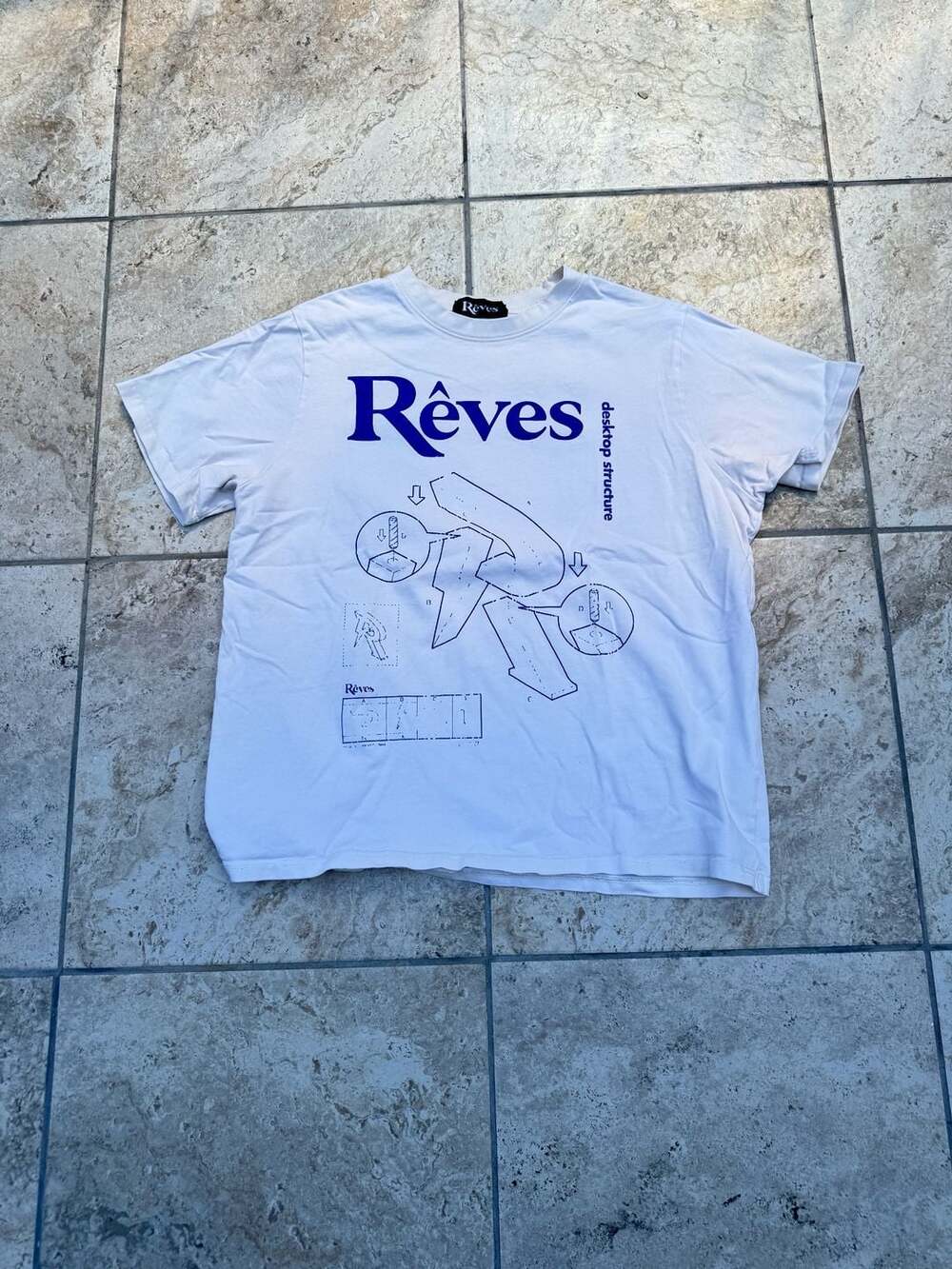 Rêves Desktop Structure Graphic T-Shirt White